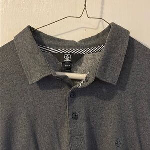 Volcom Gray Polo Shirt Classic Design